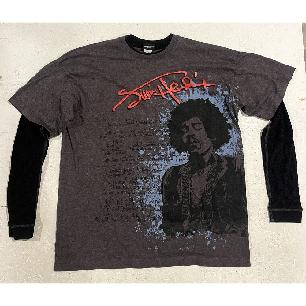 Rare Vintage Y2K Jimi Hendrix Shirt 60s 70s Woodstock Guitar Classic Rock Hippie